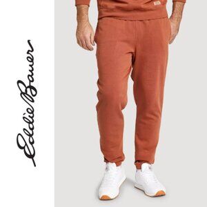 Eddie Bauer Men’s Small Camp Fleece Jogger Lounge Pants Orange Rust